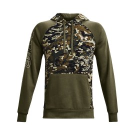 1366308-390_Pánská mikina Under Armour Rival FLC Camo Script HD M - zelená