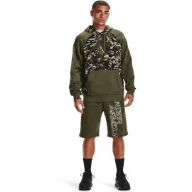 1366308-390_Pánská mikina Under Armour Rival FLC Camo Script HD M - zelená